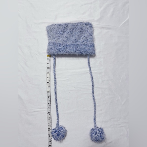 Fuzzy Wool Blend Cat Ear Beanie with Pom Pom - Picture 6 of 6